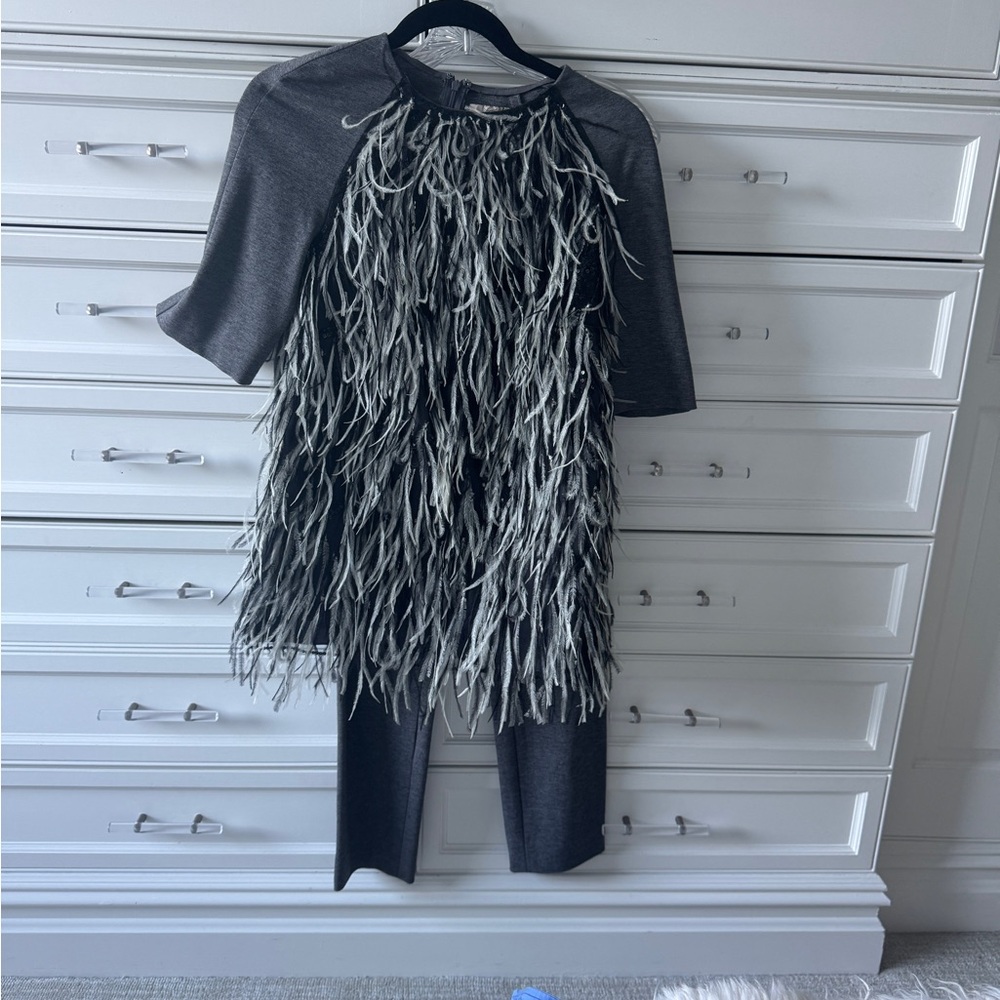 Stylish Gray Fringe Women's Jacket